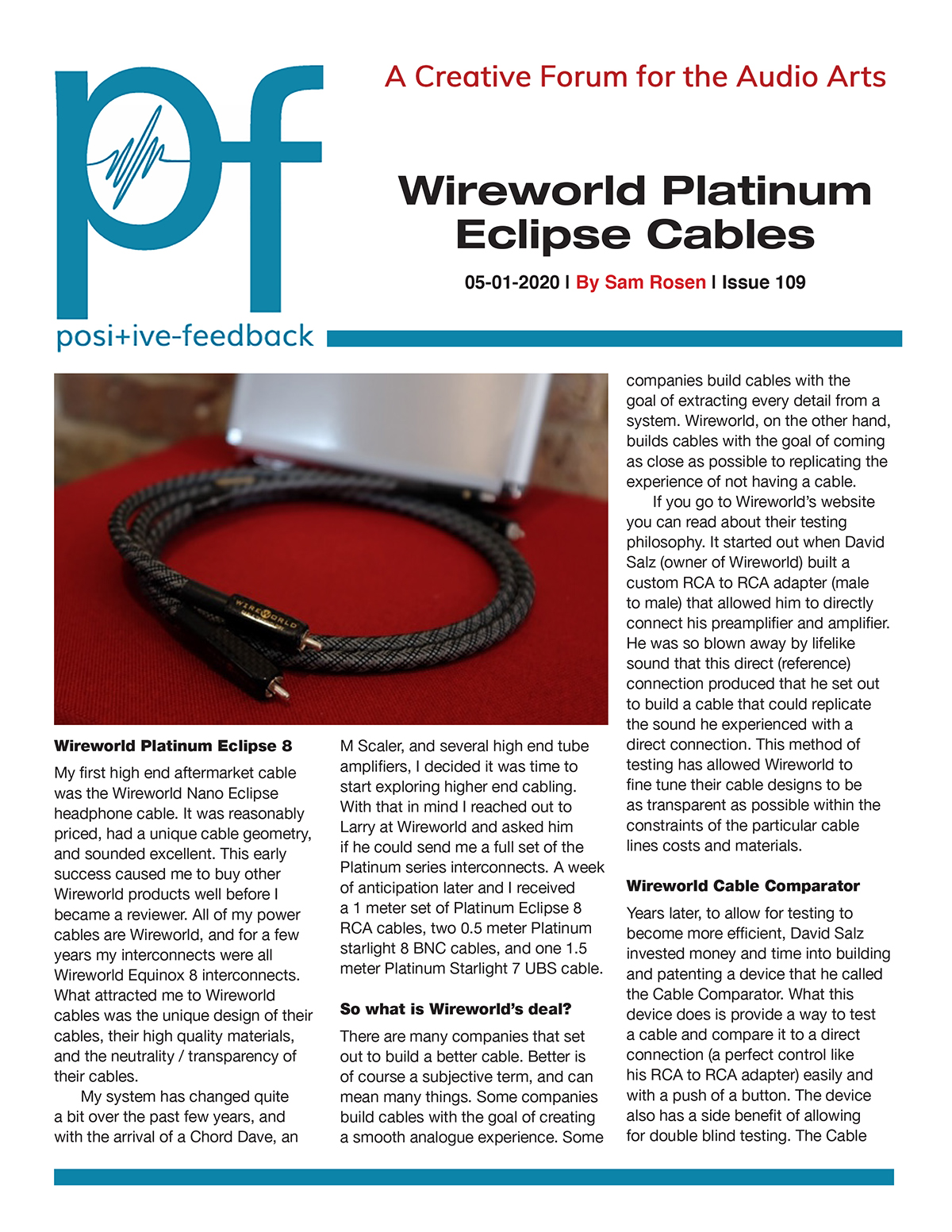 Reviews Wireworld Cable Technology Resources